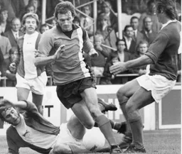 Jimmy Ryan takes on the Carlisle defence