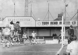 Alan Garner heads in the Town's second goal
