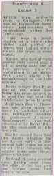 Match Report: Sunderland vs Luton Town FC (22nd Sep 1973)