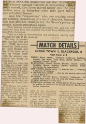 Match Report: Luton Town FC vs Blackpool (29th Sep 1973)