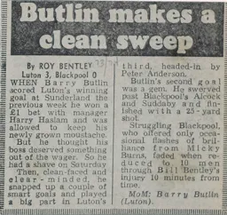 Match Report: Luton Town FC vs Blackpool (29th Sep 1973)
