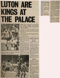 Match Report: Crystal Palace vs Luton Town FC (6th Oct 1973)