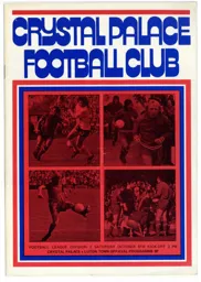 Programme: Crystal Palace vs Luton Town FC (6th Oct 1973)