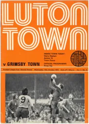 Programme: Luton Town FC vs Grimsby Town (10th Oct 1973)