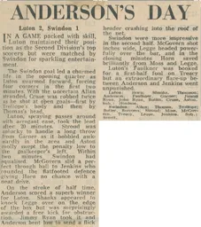 Match Report: Luton Town FC vs Swindon Town (13th Oct 1973)