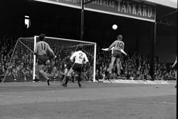 Alan West heads for goal