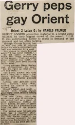 Match Report: Orient vs Luton Town FC (20th Oct 1973)