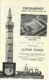 Programme: Grimsby Town vs Luton Town FC (23rd Oct 1973)
