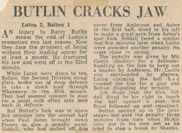 Match Report: Luton Town FC vs Bolton Wanderers (10th Nov 1973)