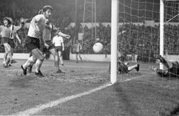 Luton players appeal for a penalty which was given