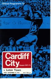 Programme: Cardiff City vs Luton Town FC (14th Nov 1973)