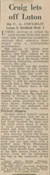 Match Report: Luton Town FC vs Sheffield Wednesday (17th Nov 1973)