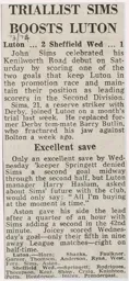 Match Report: Luton Town FC vs Sheffield Wednesday (17th Nov 1973)
