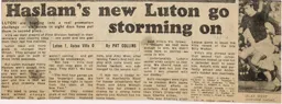 Match Report: Luton Town FC vs Aston Villa (15th Dec 1973)