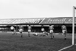 The keeper wins again as John Faulkner turns away