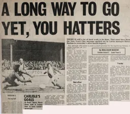 Match Report: Carlisle United vs Luton Town FC (1st Jan 1974)