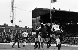 Barry Butlin heads in the second goal