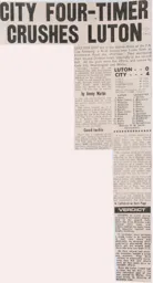 Match Report: Luton Town FC vs Leicester City (16th Feb 1974)