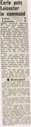 Match Report: Luton Town FC vs Leicester City (16th Feb 1974)
