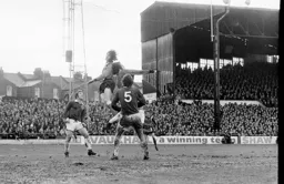 Barry Butlin outjumps Peter Shilton