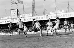 Barry Butlin tries an overhead kick