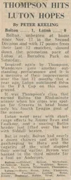 Match Report: Bolton Wanderers vs Luton Town FC (23rd Mar 1974)