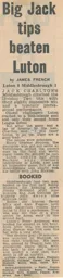 Match Report: Luton Town FC vs Middlesbrough (30th Mar 1974)