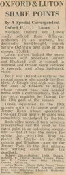 Match Report: Oxford United vs Luton Town FC (12th Apr 1974)