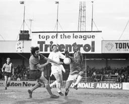 Oxford goalkeeper Roy Burton saves the day again