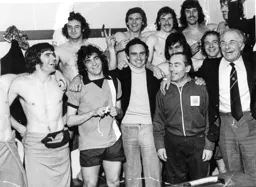 Happy Hatters at the end of the game