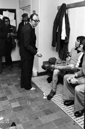 Eric Morecambe after his bath with the players