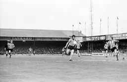 Barry Butlin goes for goal
