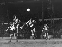 Barry Butlin heads in the Town's third goal