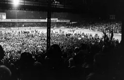 Traditional pitch invasion to celebrate promotion