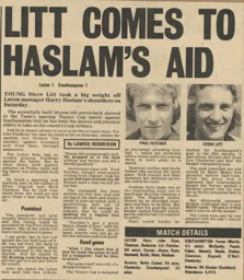 Match Report: Luton Town FC vs Southampton (3rd Aug 1974)