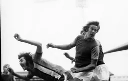 Barry Butlin takes a tumble