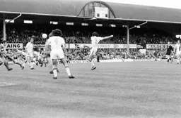 Barry Butlin volleys home the Town’s late equaliser