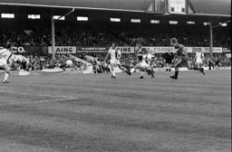 Alan West shoots for goal