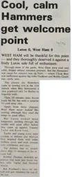 Match Report: Luton Town FC vs West Ham United (28th Aug 1974)