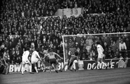 Alan Clarke shoots for goal
