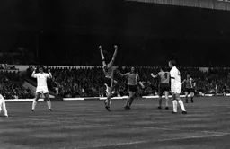 Barry Butlin celebrates his goal