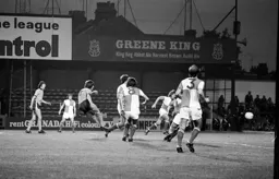 Barry Butlin shoots through the Rovers defence