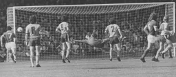 Keith Barber is unable to prevent another Ipswich goal