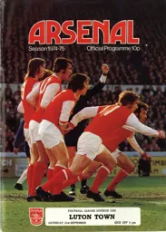 Programme: Arsenal vs Luton Town FC (21st Sep 1974)