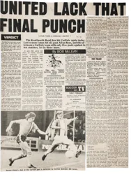 Match Report: Luton Town FC vs Carlisle United (28th Sep 1974)