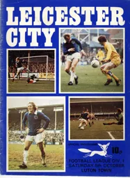 Programme: Leicester City vs Luton Town FC (5th Oct 1974)