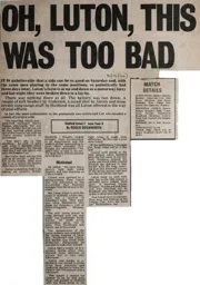 Match Report: Sheffield United vs Luton Town FC (8th Oct 1974)