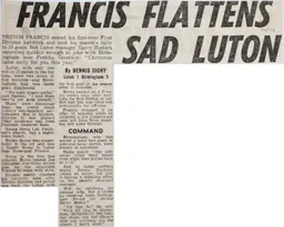 Match Report: Luton Town FC vs Birmingham City (12th Oct 1974)