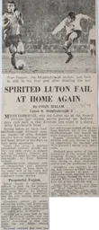 Match Report: Luton Town FC vs Middlesbrough (16th Oct 1974)