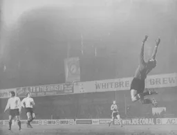 A Luton effort whistles over the bar